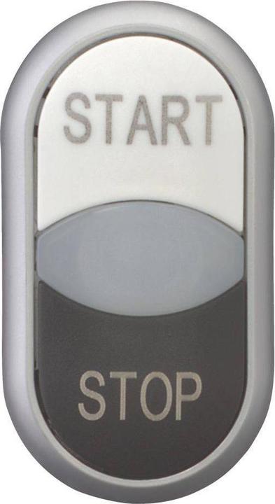 Actual product image Eaton Double pushbutton illuminated. labeled M22-DDL-WS