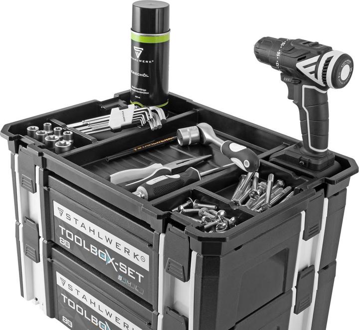 Actual product image Stahlwerk Toolbox set 5 in 1 system box tool box tool case tool box (5 pieces)