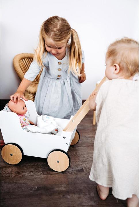 Immagine prodotto small foot Carrozzina per bambole in legno a spinta, bottone piccolo