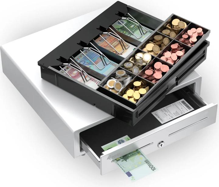 Produktbild equip Kassenschublade 4Schein-/8Münzfächer RJ11 POS weiss