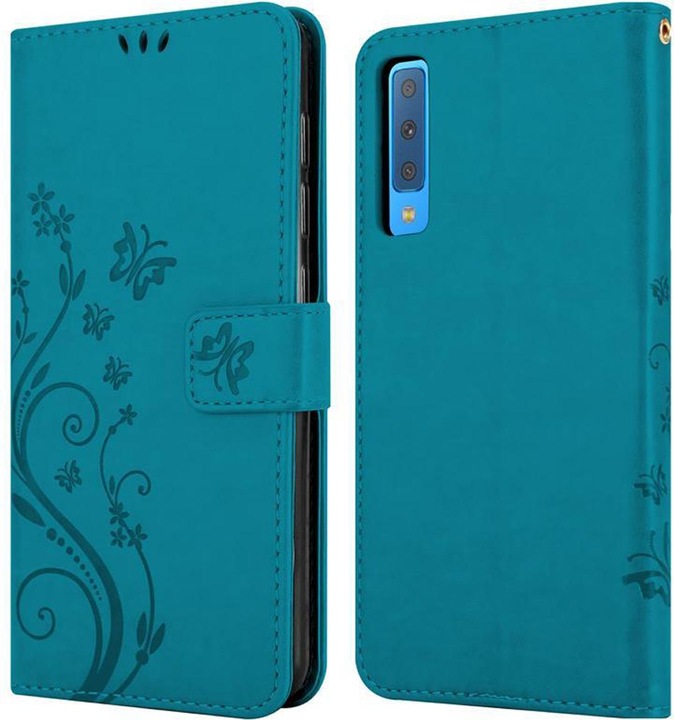 Actual product image Cadorabo Flower Book Cover (Samsung Galaxy A7 (2018))