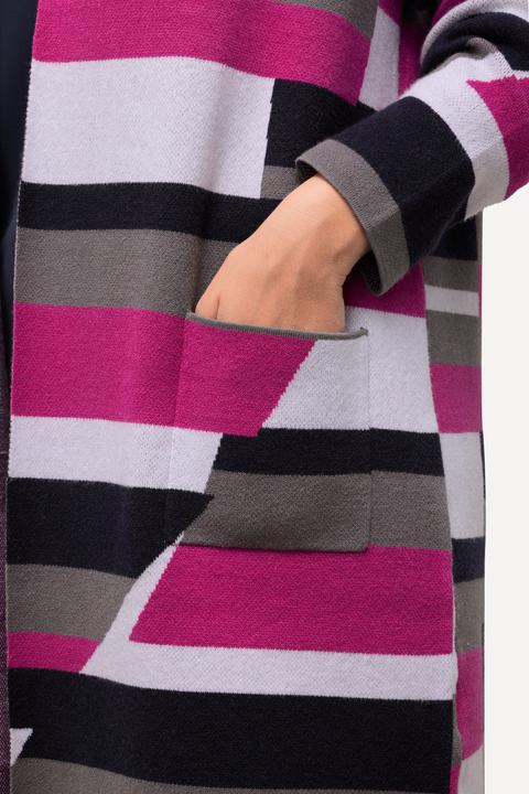 Actual product image Ulla Popken Mixed Print Longline Cardigan (50, 52)