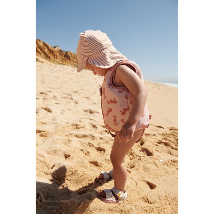 Actual product image Liewood Senia Seersucker Sonnenhut Mit Ohren Stripe Pale Tuscany (6, 7, 8)