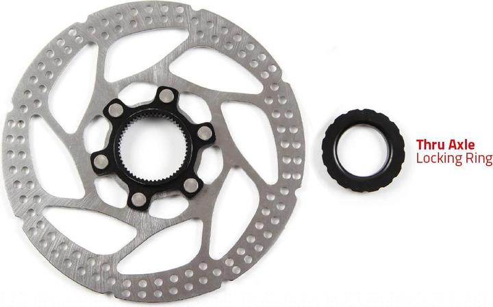 Produktbild Clarks C-CL-180 mm Bremsscheibe, Centerlock-Halterung, Sicherungsring für Steckachse, Silber (180 mm)