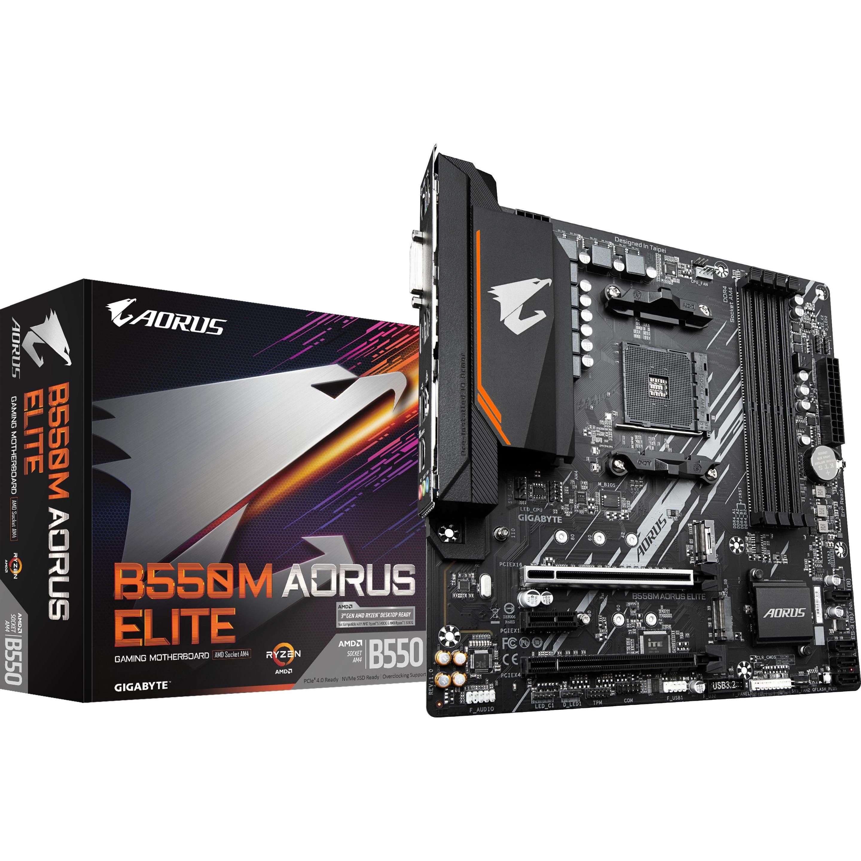 Gigabyte B550M AORUS ELITE (AM4, AMD B550, mATX), Mainboard