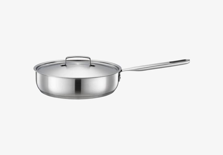 Actual product image Fiskars All Steel Sauté Pan with lid,2 (Frying pan, Stainless steel, 26 x 50.50 cm)