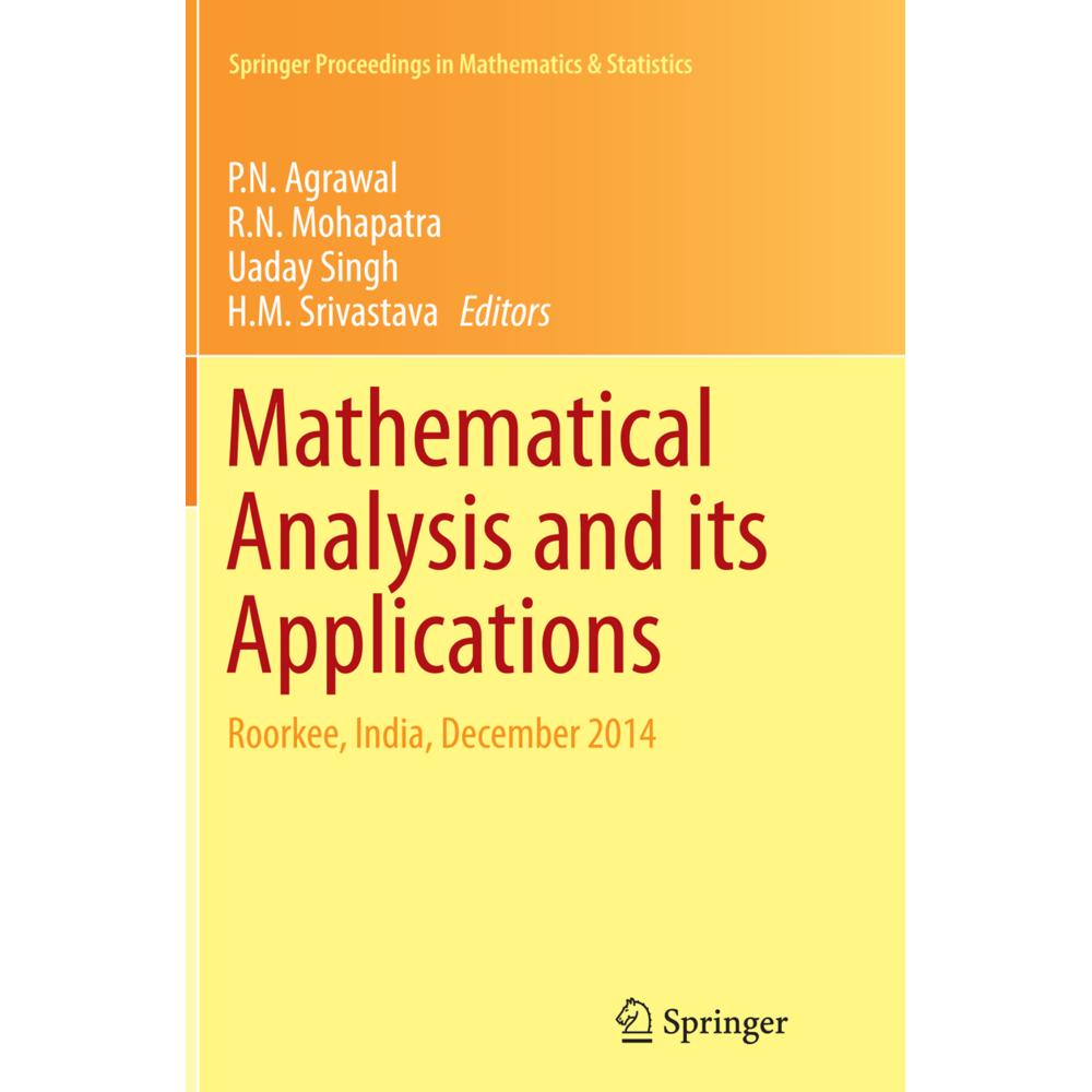 Mathematical Analysis and its Applications, Fachbücher von H. M. Srivastava, R. N. Mohapatra, Uaday Singh, P. N. Agrawal