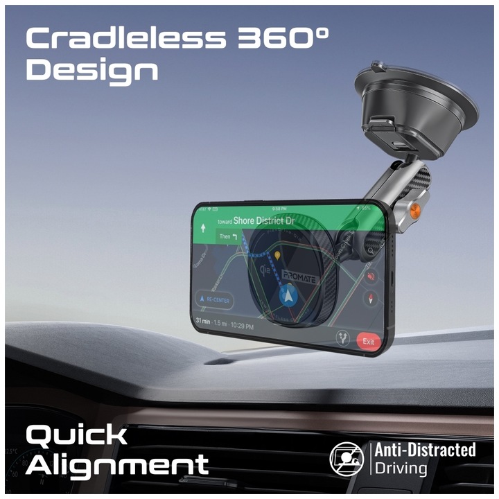 Actual product image ProMate FlexDrive Qi2 smartphone holder