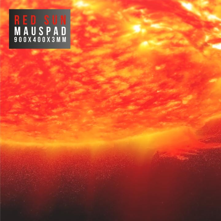 Produktbild CSL Gaming Mauspad, XXL Mausmatte 900 x 400mm, Präzision & Geschwindigkeit, Rote Sonne (XXL)