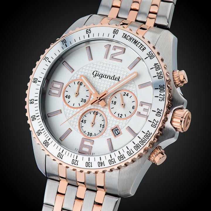 Produktbild Gigandet Analoge Chronographenuhr mit Tachymeter und 100 m Wasserdichtigkeit (Analoguhr, Chronograph)