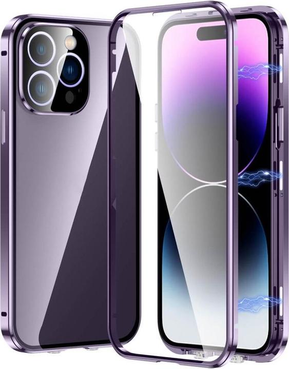 Productafbeelding Cover-Discount iPhone 16 Pro Max - Magnetische 360° premium beschermhoes met gepantserd glas (Apple iPhone 16 Pro Max)
