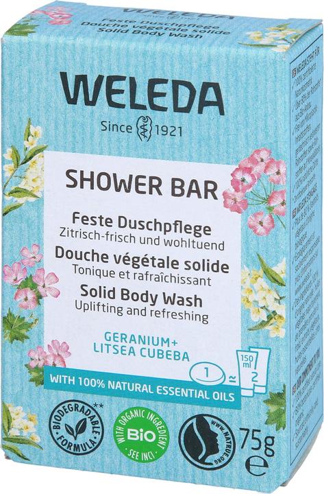 Actual product image Weleda Shower Bar Geranium + Litsea Cubera