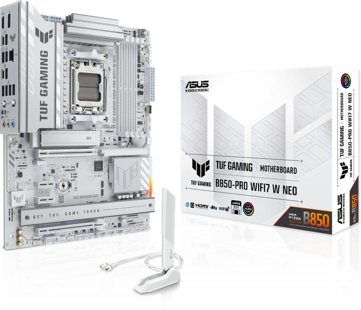 Actual product image ASUS TUF GAMING B850-PRO WIFI7 W NEO (AMD,AM5,DDR5,ATX) (AM5, AMD B850, ATX)