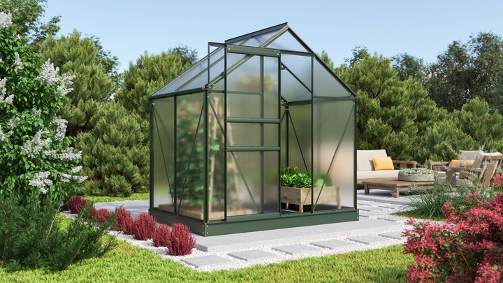 Actual product image Vitavia Comet 2500 greenhouse twinwall sheets 4 mm 195 x 131 cm emerald