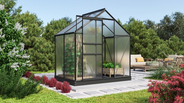 Actual product image Vitavia Comet 2500 greenhouse twinwall sheets 4 mm 195 x 131 cm black