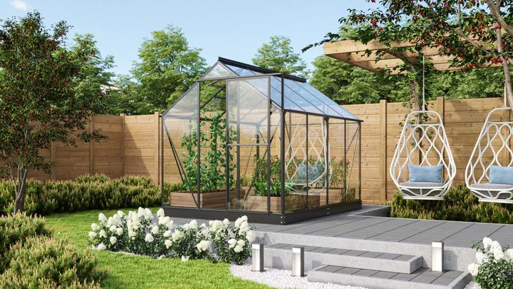 Actual product image Vitavia Triton 5000 greenhouse safety glass 3 mm 198 x 256 cm black