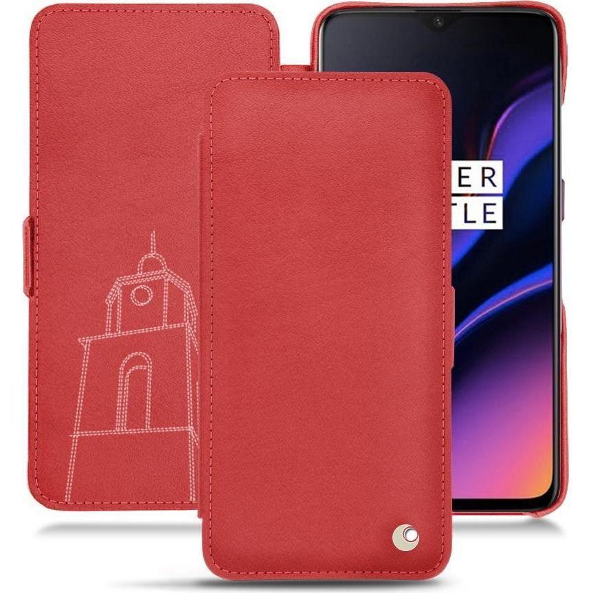 Noreve Lederschutzhülle horizontal (OnePlus 6T), Smartphone Hülle, Rot
