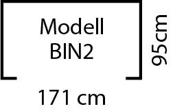 Actual product image Globel Dustbin box 5x3 171x95x132 cm anthracite