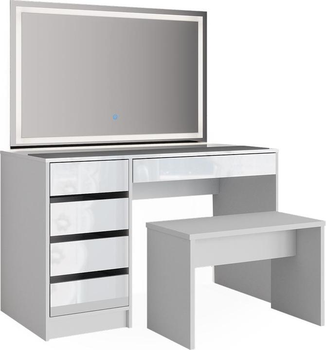 Vicco Sherry mit LED-Spiegel und Bank (120 x 55 x 75 cm)