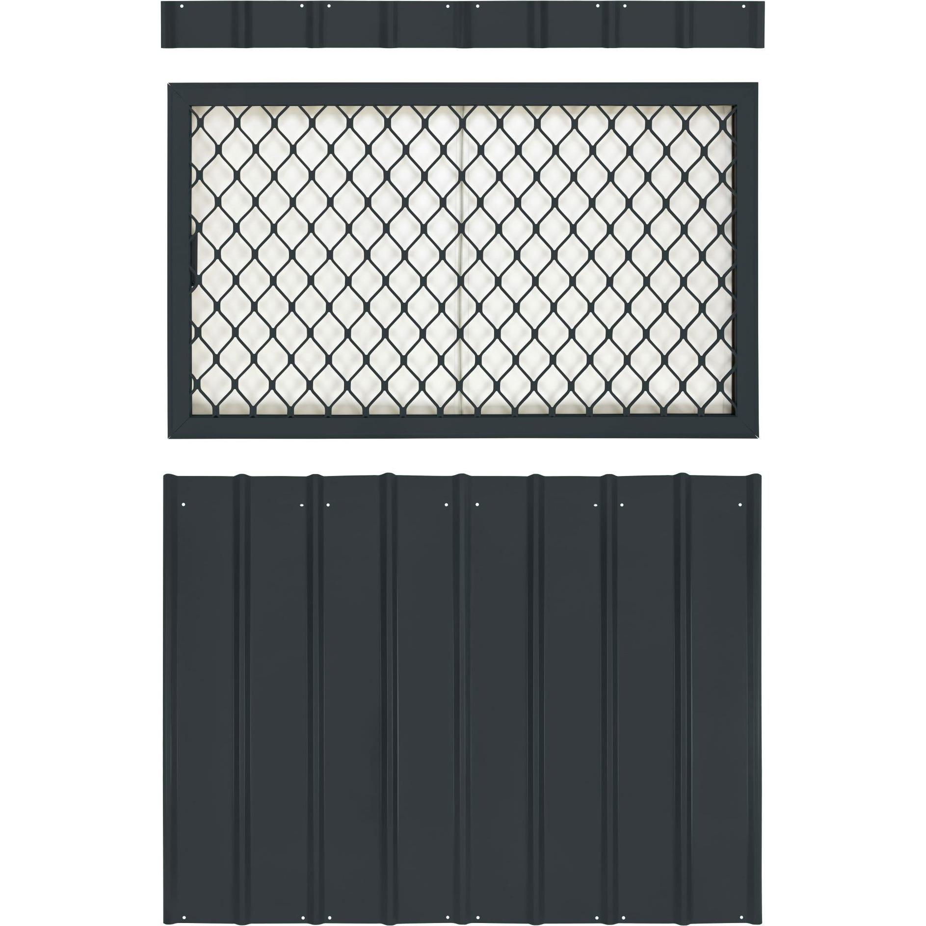 Globel, Gartenhaus + Gartenschrank, Fenster-Kit 2 anthrazit
