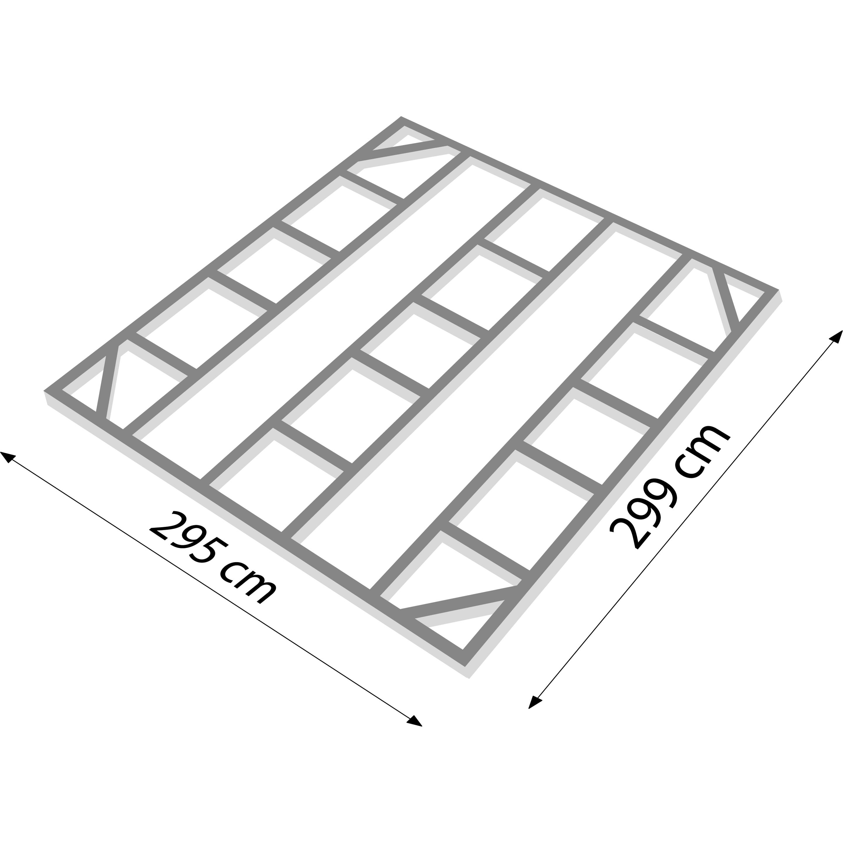 Thumbnail - Globel, Gartenhaus + Gartenschrank, Fundamentbodenrahmen für Gerätehaus 10x10