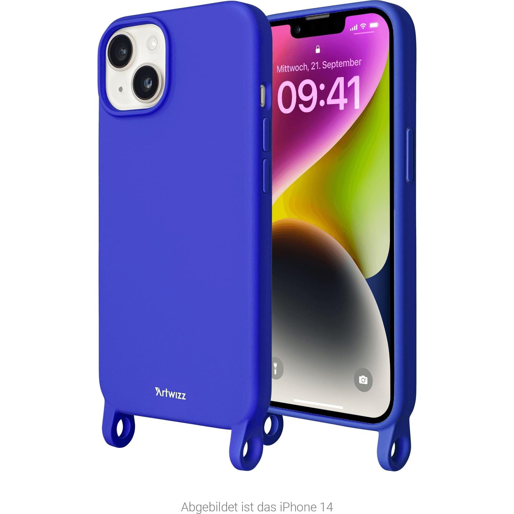 Thumbnail - Artwizz HangOn Case Silicone + Charge (Apple iPhone 15), Smartphone Hülle, Blau