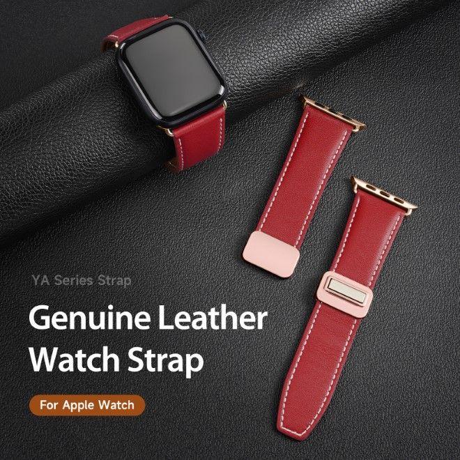 Actual product image Dux Ducis YA bracelet (38 mm, 40 mm, 41 mm, Genuine leather, Apple Watch Series 3, Apple Watch Series 4, Apple Watch Series 5, Apple Watch Series 6, Apple Watch Series 7, Apple Watch Series 8, Apple Watch Series 9, Apple Watch SE, Apple Watch Series 1, Apple Watch Series 2)