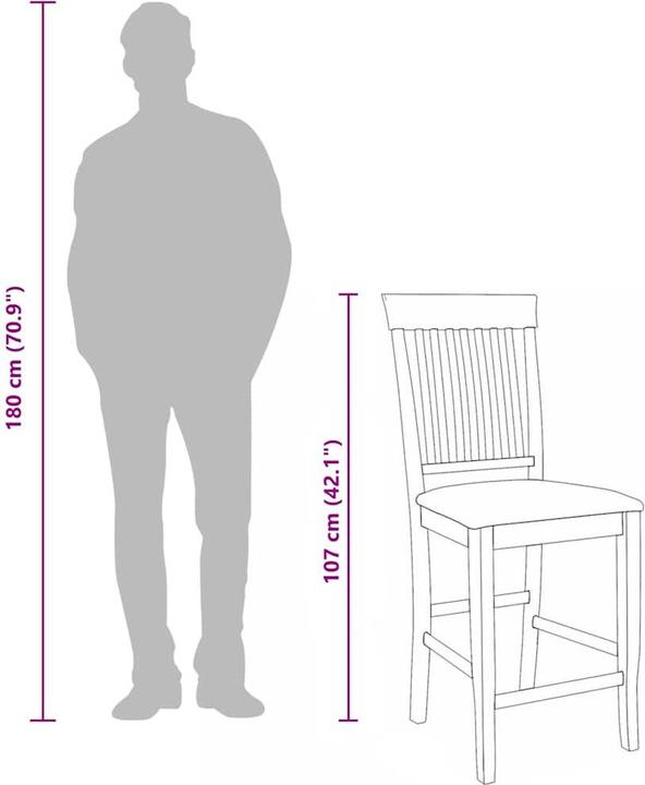 Actual product image vidaXL Barhocker