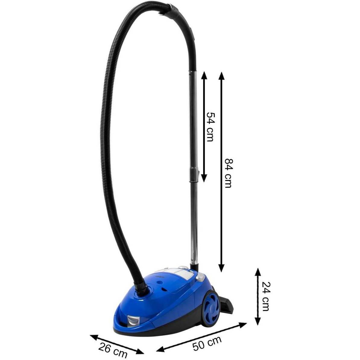 Thumbnail - Grafner Hepa-Beutel-Staubsauger 700 Watt mit Metallsaugrohr, Staubsauger, Blau