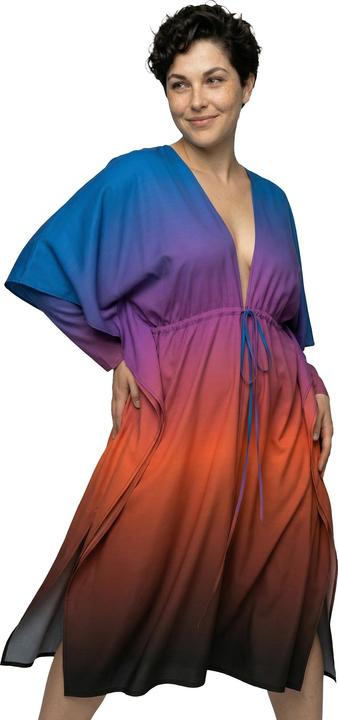 Actual product image Ulla Popken Palm Tree Gradient TIe Front Caftan (50, 52, 54, 56)