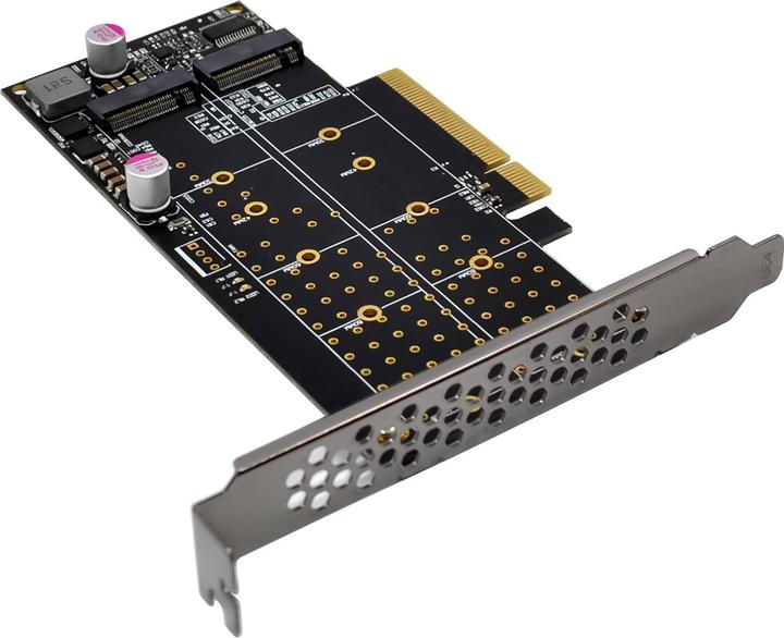 Image du produit InLine PCIe Karte zu 2x intern NVMe M.2 Key M – Bifurcation