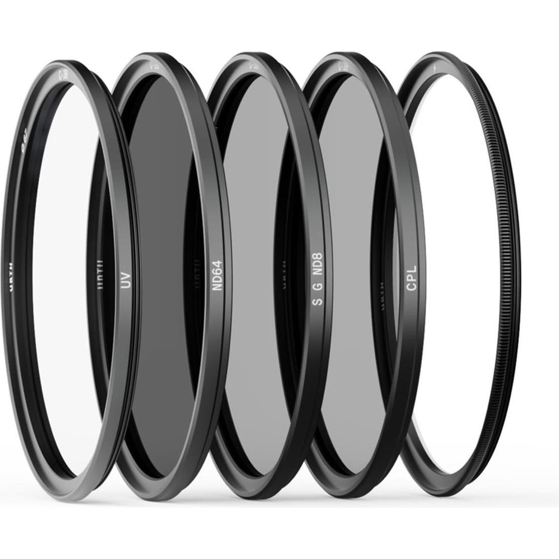 Urth 39mm Magnetic Landscape Filter Kit Plus+ (UV, CPL, SGND8, ND64) (39 mm, Filtri polarizzanti, Filtro UV), Filtro fotografico