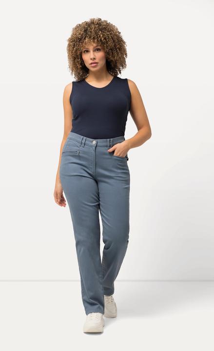 Immagine prodotto Ulla Popken Pantaloni elasticizzati modello Mony con taglio della gamba conico e tasche con zip (42)