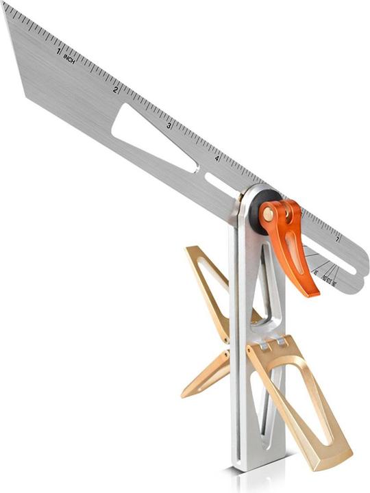 Produktbild Stahlwerk Schmiege mit Anschlag Winkelschmiege Kombiwinkel Multifunktionswinkel