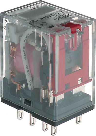 Actual product image Omron Industrial Automation Plug-in Relay, LED, 14 pin 4PDT 5A 24VDC