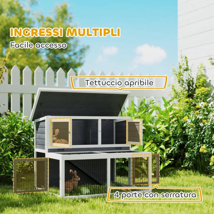 Produktbild PawHut Kaninchenstall