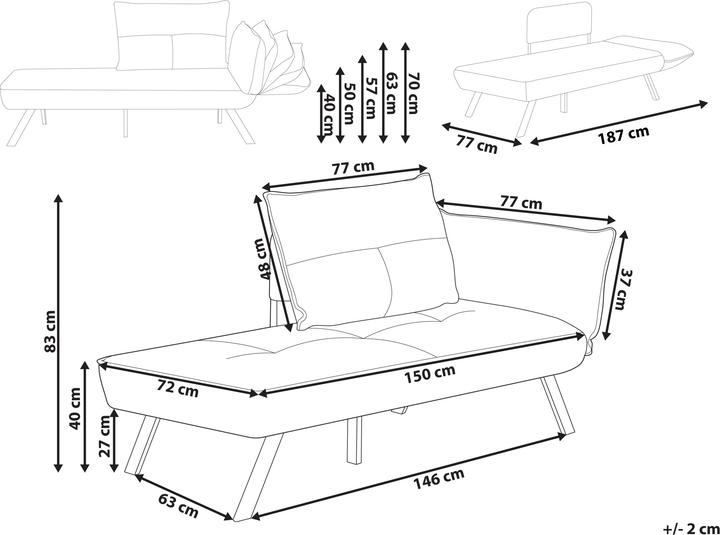 Actual product image Beliani Rocamadour (Recamiere)