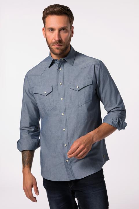 Produktbild JP1880 Hemd, Langarm, Cowboy, Kentkragen, Modern Fit (7XL)