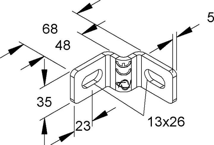 Actual product image Niedax Wall connection angle WWI 80