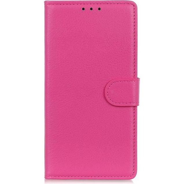MU Classic Litchi Leder Bookcover Series (Nokia G50), Smartphone Hülle, Rosa