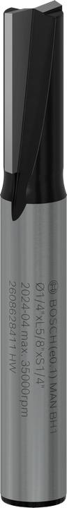 Image du produit Bosch Professional Zubehör Fraise à rainurer, 1/4 de pouce, D1 6,35 mm, L 15,7 mm, G 48 mm. Pour fraiseuses à main