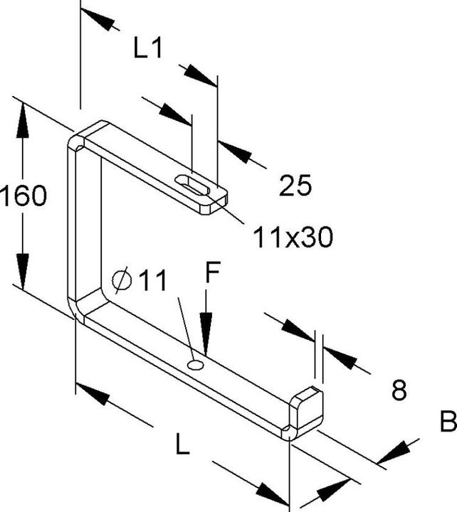 Actual product image Niedax Central suspension ZCB 200 (0.21 m)