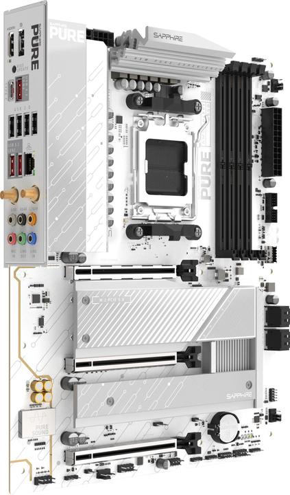 Productafbeelding Sapphire PURE B850A WIFI7 1xHDMI 1.4 1xDP 1.2 (AM5, AMD B850, ATX)