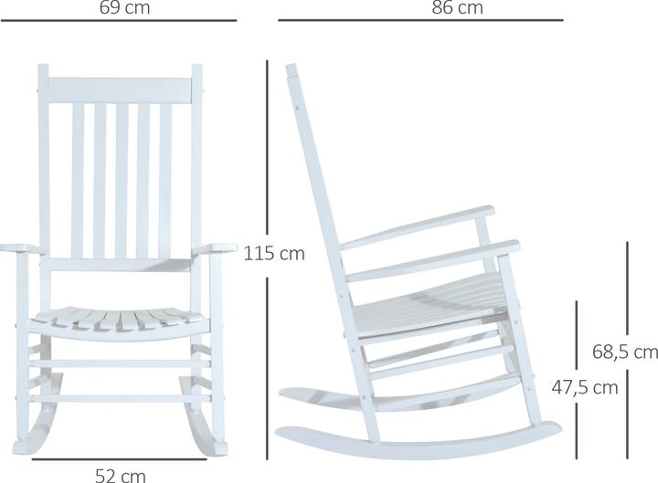 Immagine prodotto Outsunny Sedia a dondolo con bracciolo