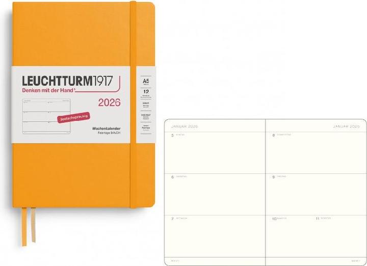 Immagine prodotto Leuchtturm1917 Leuchtturm 1w/2s Medium Hc Ris.Sun (A5, 1 settimana / 2 pagine)