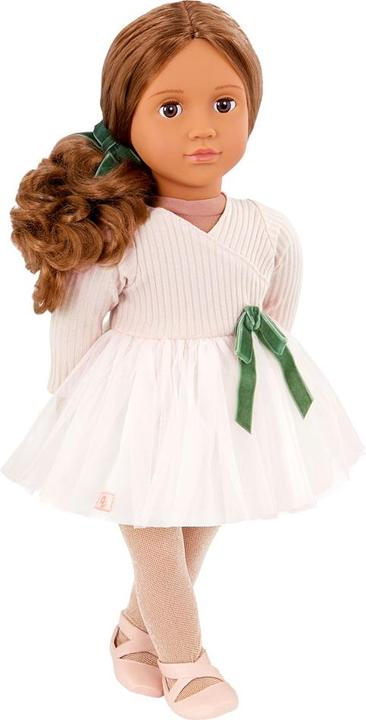Immagine prodotto Our Generation – 46 cm Ballerina-Puppe – Gewelltes brünettes Haar & braune Augen – Ballettkleid – Ro