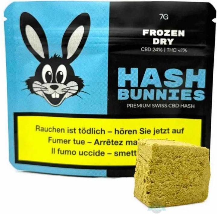 Produktbild Hash Bunnies Premium Swiss CBD Hash - Frozen Dry (7 g, Indoor)