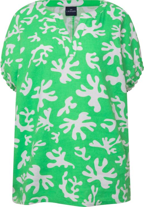 Produktbild Laurasøn Leinenmix-Bluse, Korallen-Print, Tunika-Ausschnitt, Halbarm (XXL)