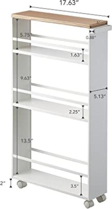 Productafbeelding Yamazaki Smalle trolley met houten plank TOWER