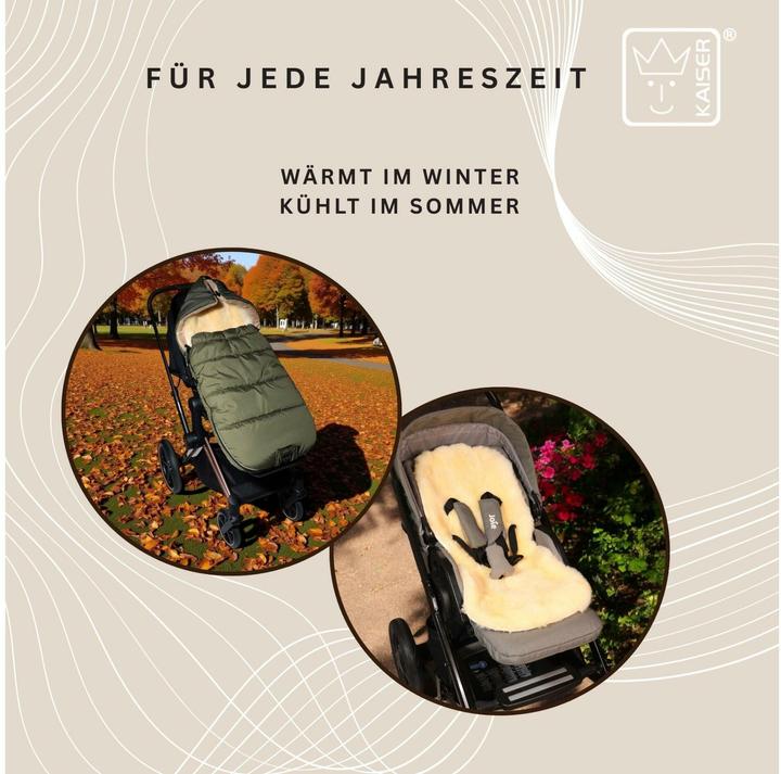 Produktbild Kaiser Baby Kaiser Thermo Fusssack mit Lammfelleinlage Sheepy, kaki